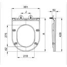 Сидіння-кришка для унітазу Mixxus Premium SEAT COVER ELLIPSE-WAVE-2001 з мікроліфтом 428х361х50mm ( (MP6610)