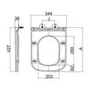 Сидіння-кришка для унітазу Mixxus Premium SEAT COVER QUADRO-STYLE-2001 з мікроліфтом 427х344х39mm ( (MP6613)