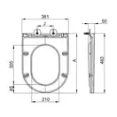 Сидіння-кришка для унітазу Mixxus Premium SEAT COVER ELLIPSE-BEVEL-2001 BLACK з мікроліфтом 463х361 (MP6615)
