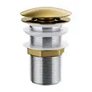 Донний клапан для умивальника Corsan KLIK-KLAK GOLD без переливу золотий (MUKK ZŁOTY)