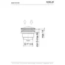 AV00110/11CR Донний клапан універсальний хром Nobili ІТАЛІЯ (AV00110/11CR)
