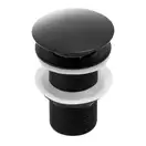 Донный клапан для умывальника Yoka KLIK-KLAK BLACK без перелива черный (BK.POP-14-BP-BLK)