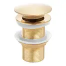 Донный клапан для умывальника Yoka KLIK-KLAK L.GOLD без перелива золотой (BK.POP-14-BP-GLD)