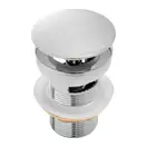 Донный клапан для умывальника Yoka KLIK-KLAK CHROME с переливом хром (BK.POP-14-ZP-CHR)