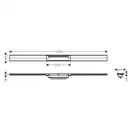 Трап для душу 100 см Hansgrohe RainDrain Flex, шліфований чорний хром  56046340