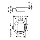 Точковий трап Hansgrohe RainDrain Spot 150x150х68мм 50 Brushed Stainless Steel (56055800)