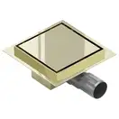 Трап для душа MEXEN FLAT GOLD 12х12 золотой, квадратный (MEX-1510012)