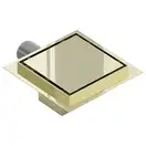 Трап для душа MEXEN FLAT GOLD 12х12 золотой, квадратный (MEX-1510012)