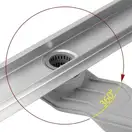 Rea Neox 80 Superflow Трап душовий лінійний, матова сталь (REA-G2707)