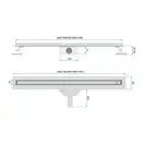 Rea Neox 70 Slim Pro Black Трап для душу, чорний (REA-G2709)