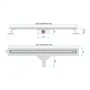 Rea Neox 60 Slim Pro Трап для душу, золотий (REA-G2717)