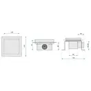 Трап для душа REA CROSS 15x15 NICKIEL BRUSHED (REA-G6201)