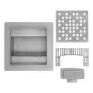 Трап для душа REA DOTS 12x12 NICKIEL BRUSHED (REA-G6202)