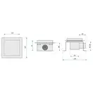 Трап для душа REA DOTS 12x12 NICKIEL BRUSHED (REA-G6202)