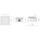 Трап для душа REA LINE 12x12 NICKIEL BRUSHED (REA-G6204)