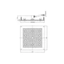 Душова лійка Bossini Dream Cube 400 10 LED з підсвічуванням, хром (H37372000030016)