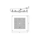 Душова лійка Bossini Dream FLAT light cube 470 10 LED з підсвічуванням, нікель шлифований (H37453000094016)