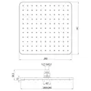 Верхній душ BOSSINI Cosmo 28x28см з тримачем, хром (H70598I00030009)