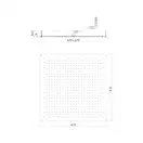 Верхній душ стельовий Bossini Paris 670x670 мм, хром (I01606) (I01606000030008)