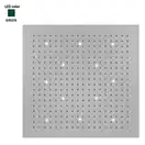 Верхній душ BOSSINI DREAM-XL CUBE, 12LED (зелений), для підвісної стелі 100x100сm, хром (WI0383000030316)