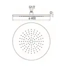 AD139/114IX Верхній душ 400мм поворотний функція дощ колір Inox Nobili ІТАЛІЯ (AD139/114IX)