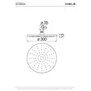 AD139/63CR Лійка верхноього душу Rain 300 мм хром NobiliІТАЛІЯ (AD139/63CR)
