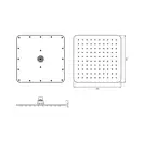 верхний душ Omnires Slimline chrome white 25x25 cm (WG225/OCRB)