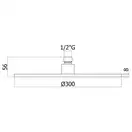 Верхний душ Paffoni MASTER KING Tondo Ø 300 х h8 мм (цвет - Honey gold spazzolato / Матовое медовое золото) (ZSOF079HGSP)
