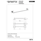 Bemeta 132104012  Beta Тримач для рушників 355мм