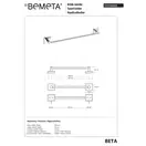 132104022 Beta Тримач для рушників 505мм, Bemeta (132104022)