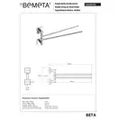 132204102 Beta Тримач рушників подвійний  Bemeta (132204102)