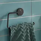 Полотенцедержатель Emco Round, чёрный матовый (435513300)