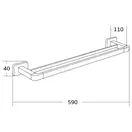 Вешалка для полотенец MEXEN ASIS 2 CHROME (MEX-7017625-00)