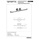 Тримач туал.паперу подвійний 104201072 Omega Bemeta Чехія