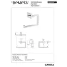 145812022 Gamma: Тримач для туалетного паперу без кришки Bemeta Чехія (145812022)