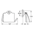 Тримач туалетного паперу з кришкою Grohe Essentials, темний графіт (40367AL1)