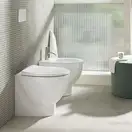 Унитаз напольный NewFlush (безободковый) Catalano Italy с сиденьем Soft Close, белый глянцевый (1VPECORIT00+5ITSTF00) фото 2 Aquada.com.ua