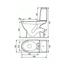 Cersanit Компакт 53 Е031 3/6 з кришкою поліпр Церсаніт (CCKZ1008068067)