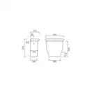 WINCASB1 Бачок Windsor високий, Cielo (WINCASB1)