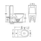 Mixxus BEVEL-0404-T3 Унітаз-компакт, білий (MI6726)