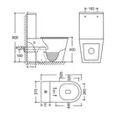 Бачок до унітазу-компакту Mixxus Bevel-0405-R Tank 605х370х800 зі зливною арматурою (MI8325)