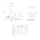 Чаша унітазу-компакту Mixxus Ellipse-0403-T3 Bowl 640х360х835 Tornado 3.0 без сидіння (MI8345)