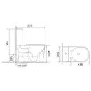 Чаша унітазу-компакту Mixxus Wave-0405-R Bowl 630х350х795 Rimless без сидіння (MI8363)