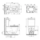 Бачок до унітазу-компакту Mixxus Premium Ellipse-0402-R Tank 660х390х855 зі зливною арматурою (MI83 (MI8319)