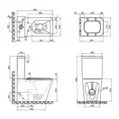 Чаша унітазу-компакту Mixxus Premium Quadro-0402-R Bowl 675х390х855 Rimless без сидіння (MI8340)