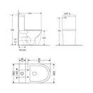 Чаша унітазу-компакту Mixxus Premium Ellipse-0401-T1 Bowl 630х390х840 Tornado 1.0 без сидіння (MI83 (MI8344)
