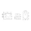 MIXXUS PREMIUM ELLIPSE-0701-T1 Унитаз напольный, белый (MP6593)