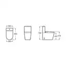 Унітаз-компакт Roca Inspira In-Wash Rimless (A803061001)