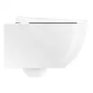 Унитаз подвесной NewFlush (безободковый) Catalano Italy с сиденьем Soft Close, белый матовый (1VS52RITBM+5ITSTFBM) фото 2 Aquada.com.ua