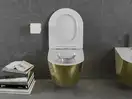 Подвесной унитаз MEXEN LENA WHITE GOLD с узором (MEX-30224008)